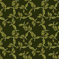 naadloos patroon met decoratief bladeren. hand- getrokken exotisch botanisch textuur. schetsen oerwoud blad naadloos behang. vector