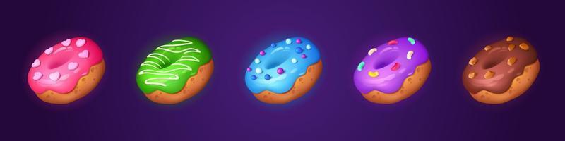 geïsoleerd donut voedsel spel icoon vector illustratie