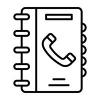 telefoonboek vector pictogram