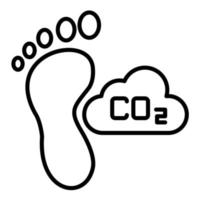 koolstof voetafdruk vector icoon