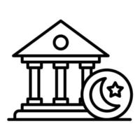 Islamitisch bank vector icoon
