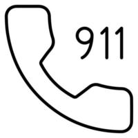 telefoontje 911 vector icoon