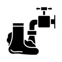 het wassen voet vector icoon