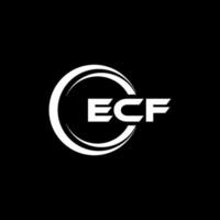 ecf brief logo ontwerp in illustratie. vector logo, schoonschrift ontwerpen voor logo, poster, uitnodiging, enz.