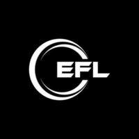 efl brief logo ontwerp in illustratie. vector logo, schoonschrift ontwerpen voor logo, poster, uitnodiging, enz.