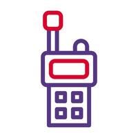 walkie talkie icoon duokleur stijl rood Purper kleur leger illustratie vector leger element en symbool perfect.