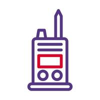 walkie talkie icoon duokleur stijl rood Purper kleur leger illustratie vector leger element en symbool perfect.