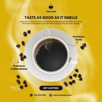 koffie poster advertentie vector