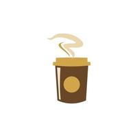 bruin heet latte koffie drank papier kop vector