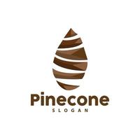 pijnboom ijshoorntje logo, elegant luxe pijnboom gemakkelijk ontwerp, boom eikel- icoon vector, Product merk illustratie vector