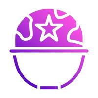 helm icoon solide stijl helling Purper roze kleur leger illustratie vector leger element en symbool perfect.