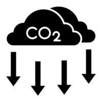 co2 verontreiniging vector icoon