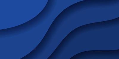 abstract donker blauw papier en overlappen Golf kromme lijn dimensie modern website banier ontwerp vector achtergrond
