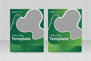 creatief en natuur folder, poster, brochure, tijdschrift Hoes sjabloon. modern groen milieu vector ontwerp