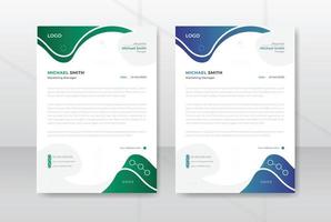 zakelijke bedrijf briefhoofd sjabloon ontwerp met folder, omslag, bladzijde, lay-out illustratie vector