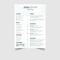 minimalistische professioneel CV of hervat sjabloon ontwerp vector