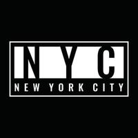 New York City stedelijke kleding typografieontwerp vector