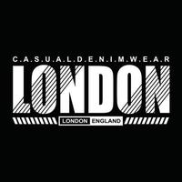 Londen stedelijke kleding typografieontwerp vector