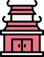 chinese tempel vector pictogram ontwerp illustratie