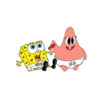 spongebob Vierkante broek schattigheid en poses vector