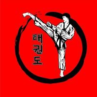 logos en symbolen over taekwondo vector