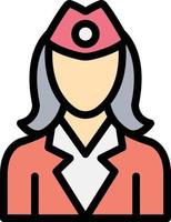 stewardess vector pictogram ontwerp illustratie