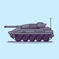 tank voertuig tekenfilm vector icoon illustratie. leger vervoer icoon concept geïsoleerd premie vector. vlak tekenfilm stijl
