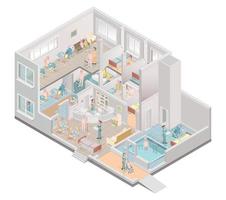 verpleging huis. begeleid wonen faciliteit. vector illustratie