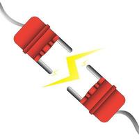 elektrisch stopcontact icoon symbool gereedschap zorg elektrisch risico vector