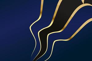 abstract veelhoekig patroonluxe donkerblauw met goud vector
