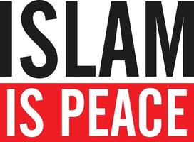 Islam is vrede. afdrukken klaar vector. vector
