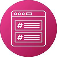 hashtags icoon stijl vector