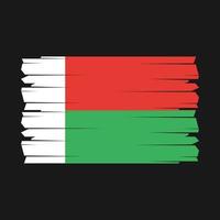 Madagascar vlag borstel vector