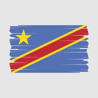 republiek Congo vlag borstel vector