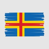een land eilanden vlag borstel vector