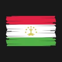Tadzjikistan vlag borstel vector