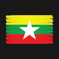 vlag van myanmar vector