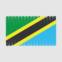 Tanzania vlag vector illustratie