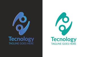 technologie logo sjabloon vector