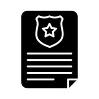 Politie certificaat vector icoon
