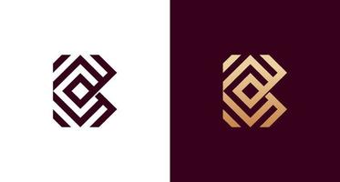 abstract geometrische letter bc elegant monogram logo vector