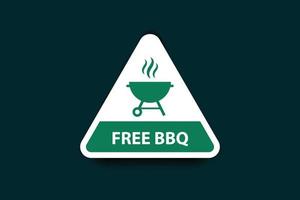 bbq icoon en groen kleur bbq grafiek ontwerp vector