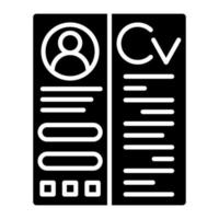 curriculum vitae vector pictogram