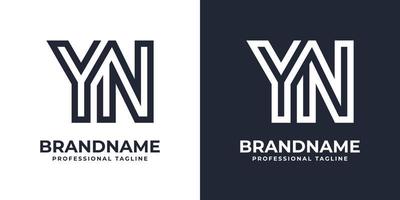gemakkelijk yn monogram logo, geschikt voor ieder bedrijf met yn of ny voorletter. vector