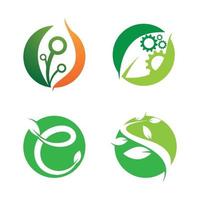 ecologie logo afbeeldingen illustratie set vector