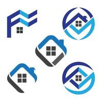 huis logo afbeeldingen instellen vector