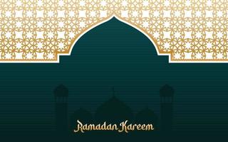 Ramadan kareem vector kaart met moskee boog en Arabisch patroon