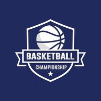 basketbal kampioenschap logo ontwerp vector