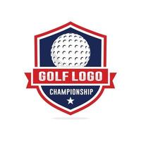 golf kampioenschap logo ontwerp vector