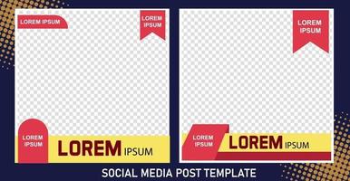 bewerkbare postsjabloon social media banners voor digitale marketing. promotie merk mode. verhalen. streaming. vectorillustratie - vector